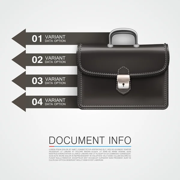 Graue Tasche Business Info Art — Stockvektor