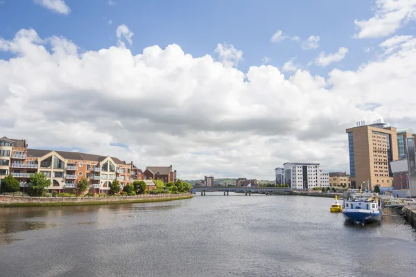 Řeku Lagan v Belfastu — Stock fotografie