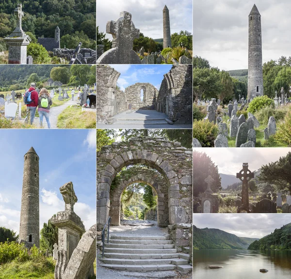 Glendalough kolaj — Stok fotoğraf