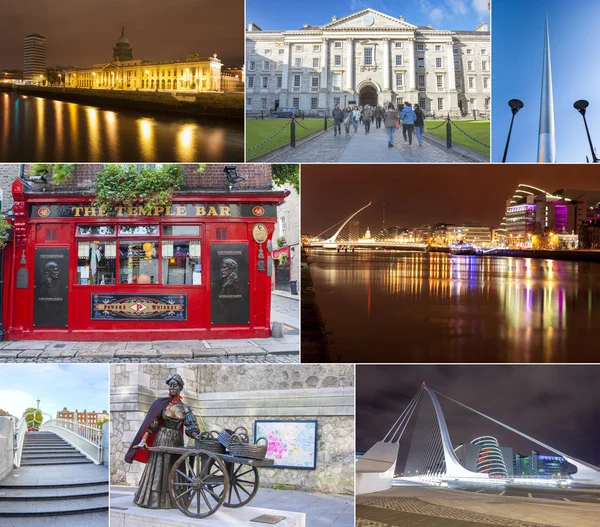 Dublin landmarks set — Stock Photo, Image