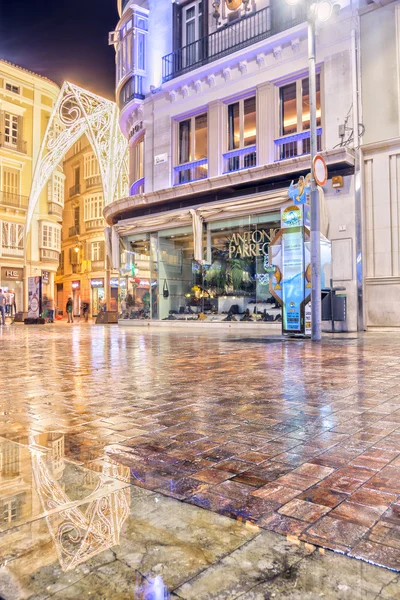 Noel ışıkları Larios Caddesi üzerinde — Stok fotoğraf