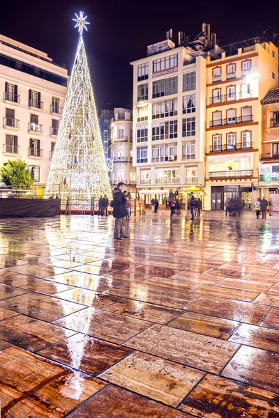 Christmas tree in a square — Stock Photo, Image