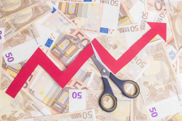 Dejar de aumentar el valor en euros —  Fotos de Stock