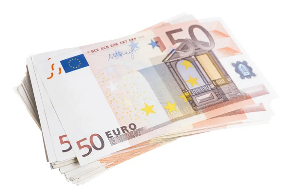 Fifty euro pile — Stock Photo, Image