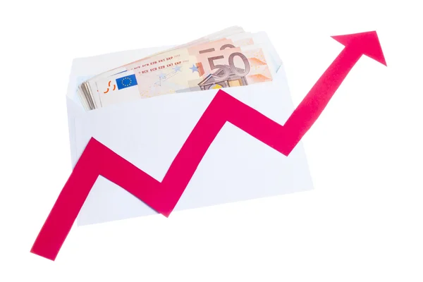 Värdet av euron ökar — Stockfoto