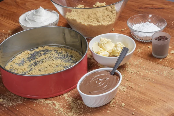 Ingredienti diversi per una torta — Foto Stock