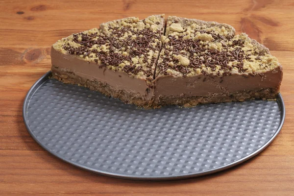 Half Chocolate cake — Stock Photo, Image