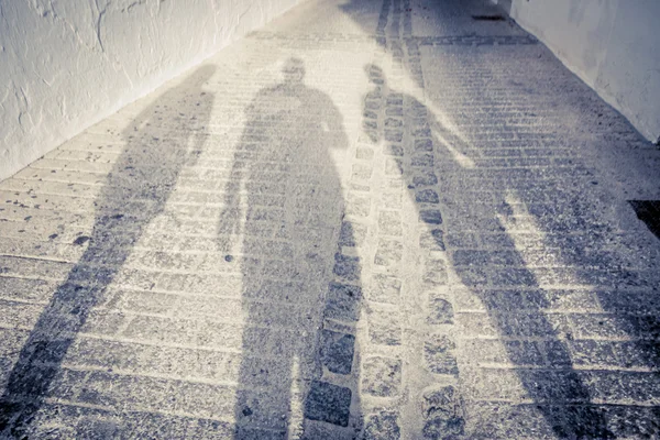 Three people shadows — Stock Photo, Image