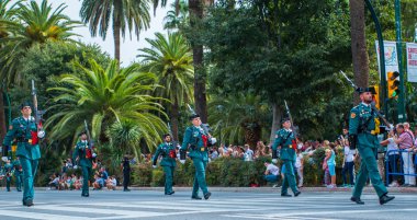 Guardia sivil Parade Malaga, İspanya