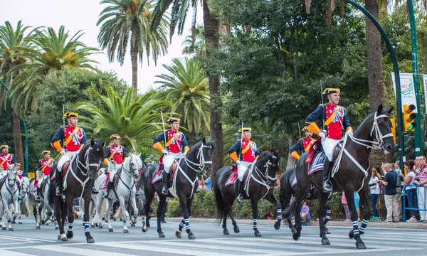 Desfile de la Guardia Civil en Málaga, España — Foto de Stock