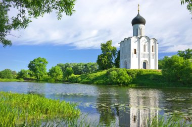 Nerl üzerinde şefaat Kilisesi. Rusya, Bogolyubovo Köyü.