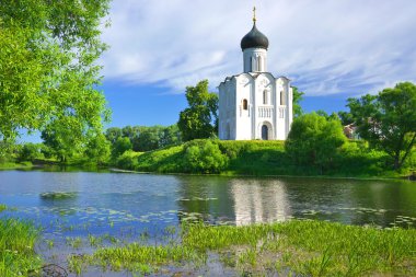 Nerl üzerinde şefaat Kilisesi. Rusya, Bogolyubovo Köyü.