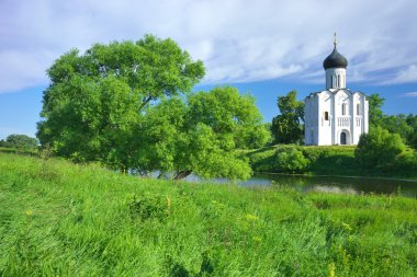 Nerl üzerinde şefaat Kilisesi. Rusya, Bogolyubovo Köyü.