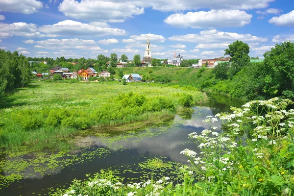 Summer landscape in Suzdal — Stock Photo, Image