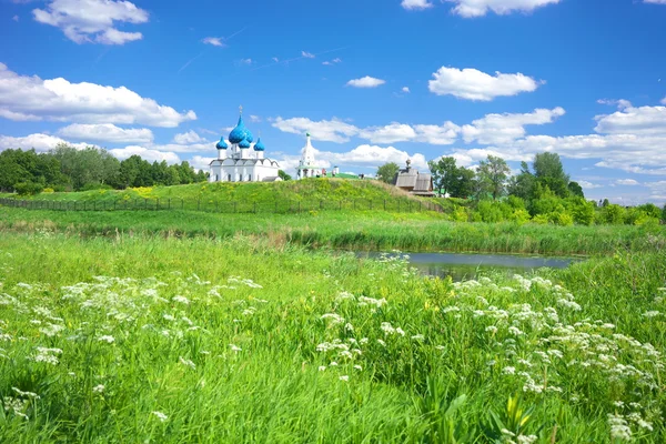 Nyári táj-Suzdal — Stock Fotó