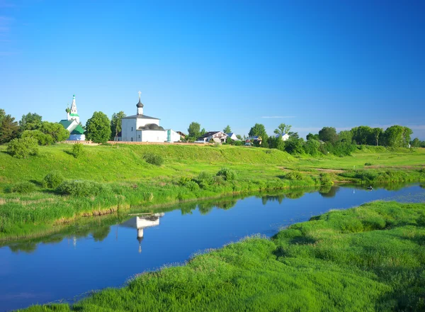 Nyári táj-Suzdal — Stock Fotó