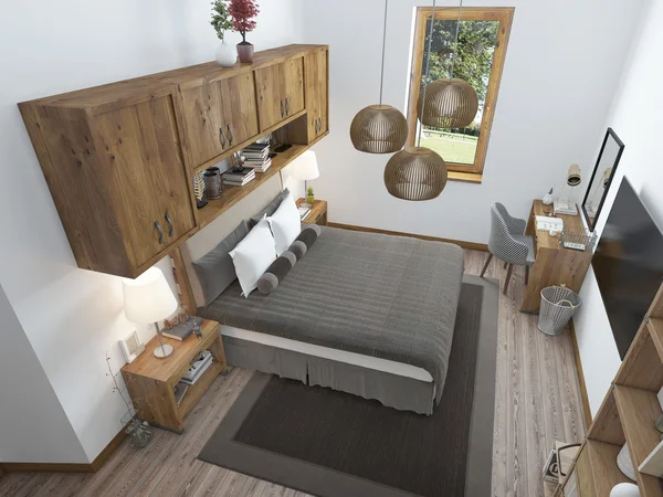 Modern tarzda lüks yatak odası. 