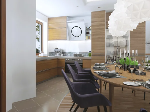 ÃtkezÅ asztal székekkel modern stÃlusban — stock fotó © kuprin33 ... Modern étkezőasztal székekkel