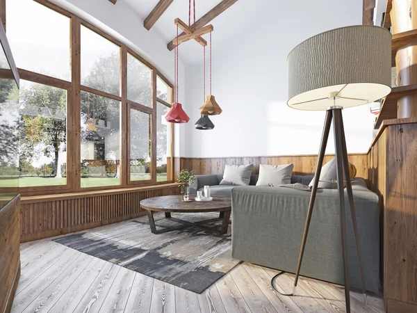 Salon moderne dans un style loft . — Photo