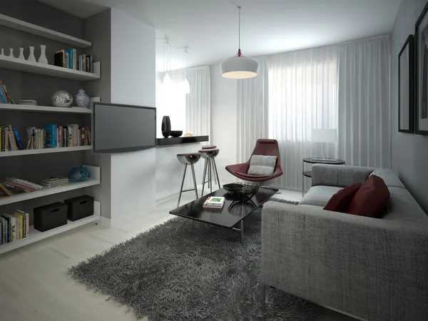Sala de estar estilo moderno —  Fotos de Stock