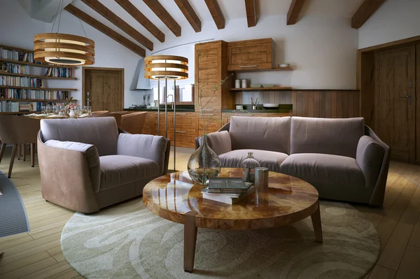 modern bir tarzda oturma odası