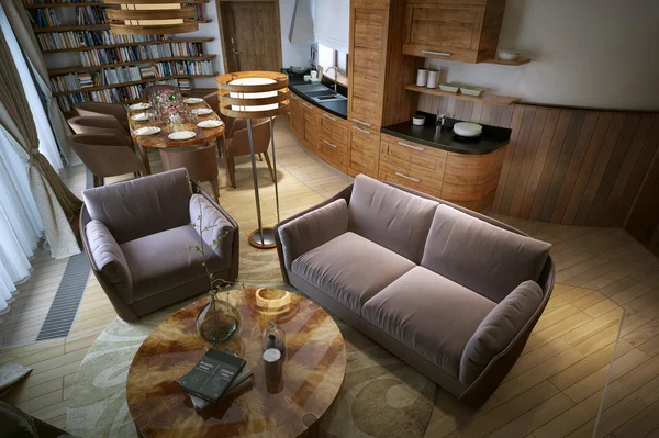 Sala de estar em estilo moderno — Fotografia de Stock
