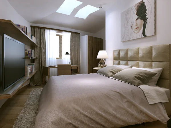 Tarzı modern yatak odası — Stok fotoğraf