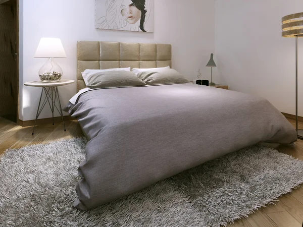 Nowoczesny styl sypialni — Zdjęcie stockowe