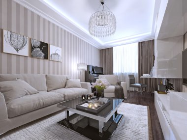 modern bir tarzda oturma odası