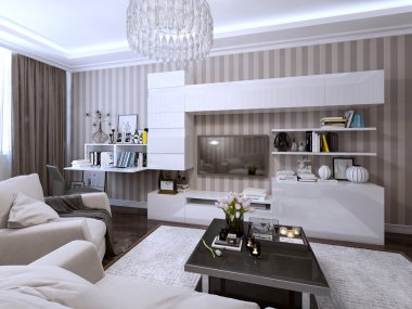 modern bir tarzda oturma odası