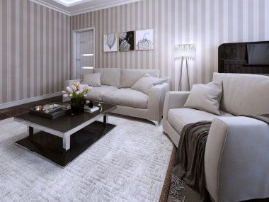 modern bir tarzda oturma odası