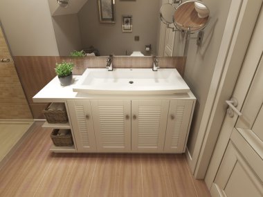 Banyo bâtıla lavabo konsolları modern tarzı