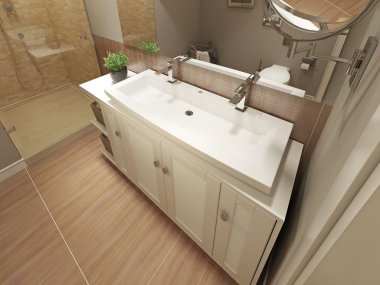 Banyo bâtıla lavabo konsolları modern tarzı