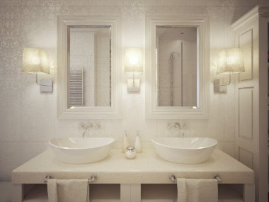 Banyo lavabo konsolları modern tarzı