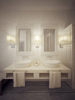 Banyo lavabo konsolları modern tarzı