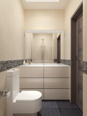 Modern tarzda büyük banyo