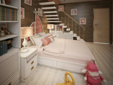 Kızlar yatak odası modern tarzı