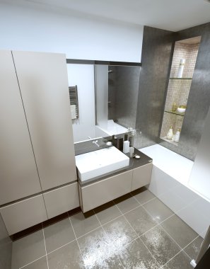 Çağdaş bir tarzda banyo