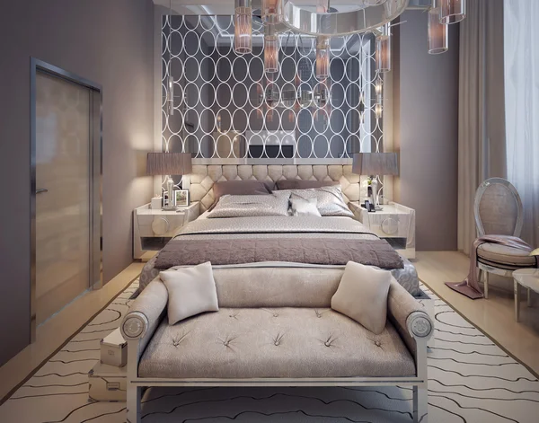 Dormitorio en un lujoso estilo moderno —  Fotos de Stock