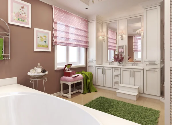 Baño infantil de estilo clásico — Foto de Stock