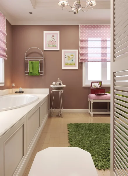 Baño infantil de estilo clásico — Foto de Stock