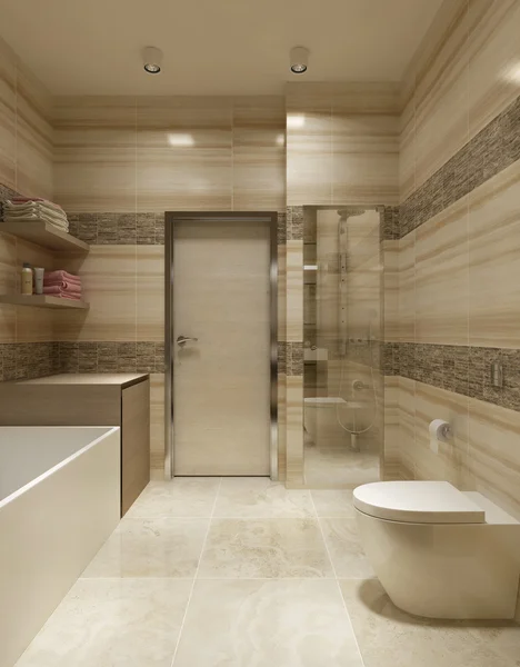 Badezimmer im zeitgenössischen Stil — Stockfoto