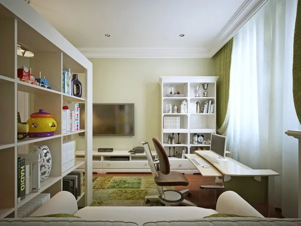 Детская комната для мальчиков в современном стиле — стоковое фото