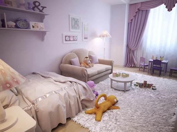 Habitación infantil para niñas de estilo clásico — Foto de Stock