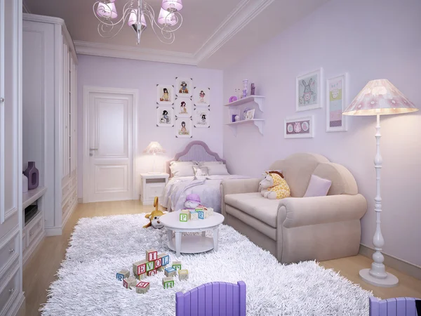 Habitación infantil para niñas de estilo clásico —  Fotos de Stock