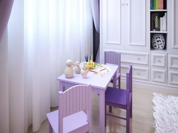 Children's room for girls classic style — Stock Photo, Image