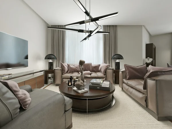 Současný styl obývací pokoj — Stock fotografie