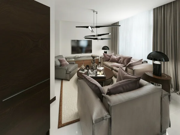 Sala de estar estilo contemporâneo — Fotografia de Stock