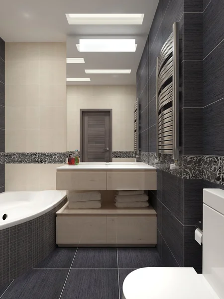 Modern tarzda büyük banyo