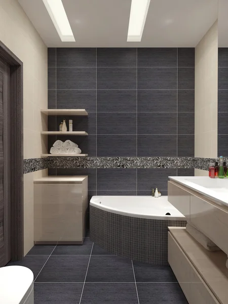 Master badkamer in moderne stijl — Stockfoto